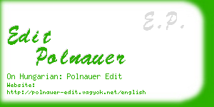 edit polnauer business card